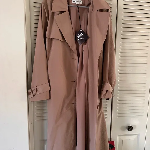 Ava & Viv Tan Trench Coat for Women - Picture 8 of 8
